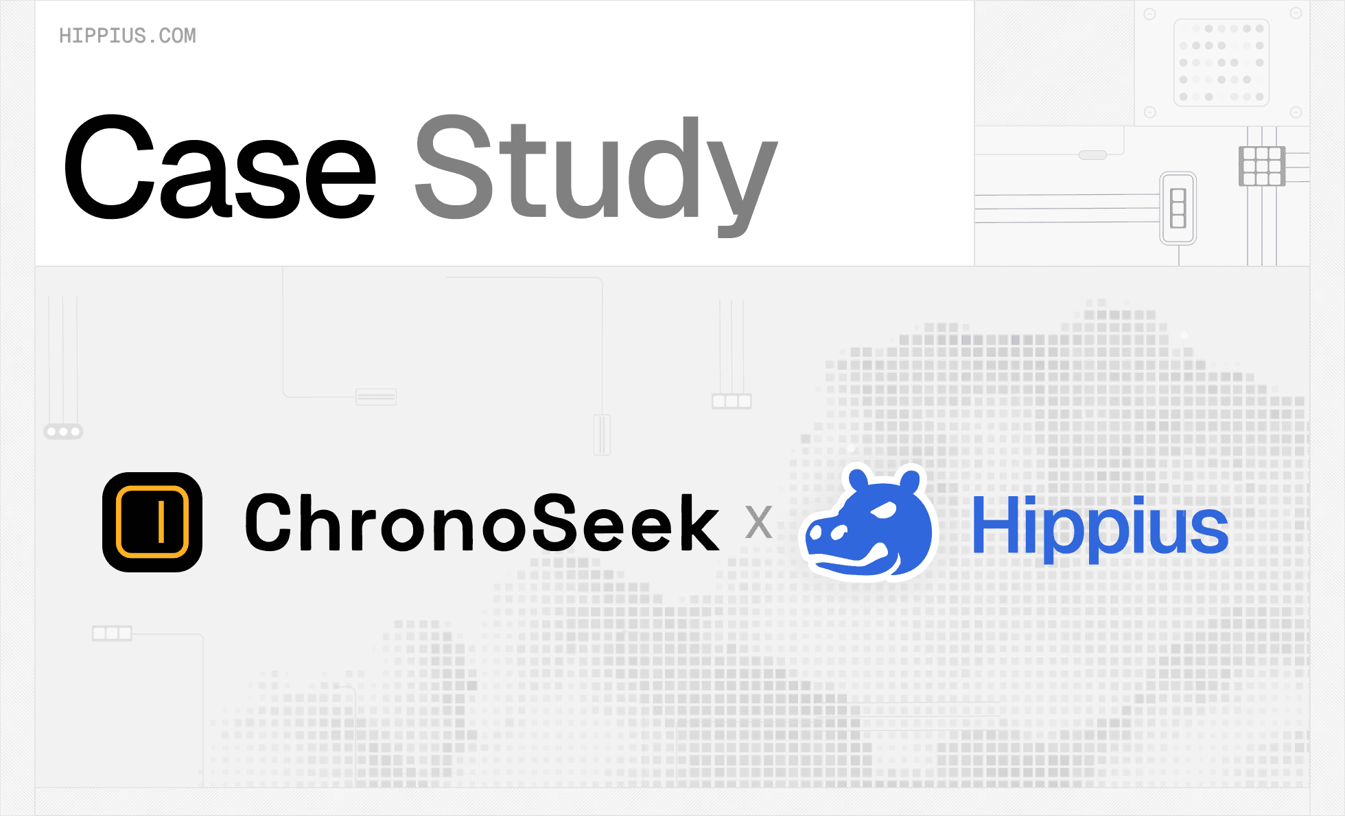 Header image for Hippius case study article on Chronoseek and how they use Hippius for cloud storage.