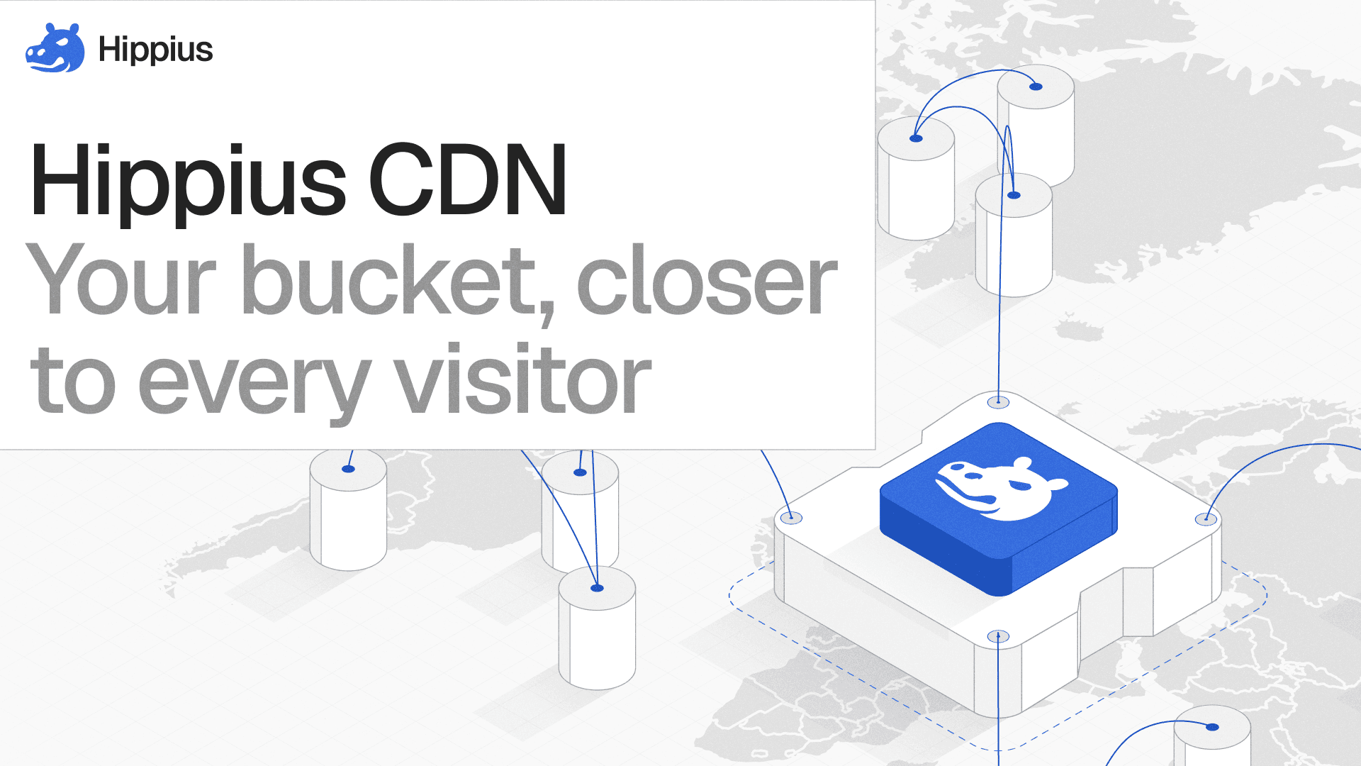 Header image for article about Hippius S3 Compatible bucket delivering files to visitors through CDN edge locations in France and Australia.