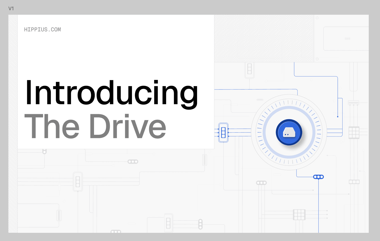 Header image for an article announcing the launch of the Hippius Drive: a Dropbox and Google Drive verifiable alternative.
