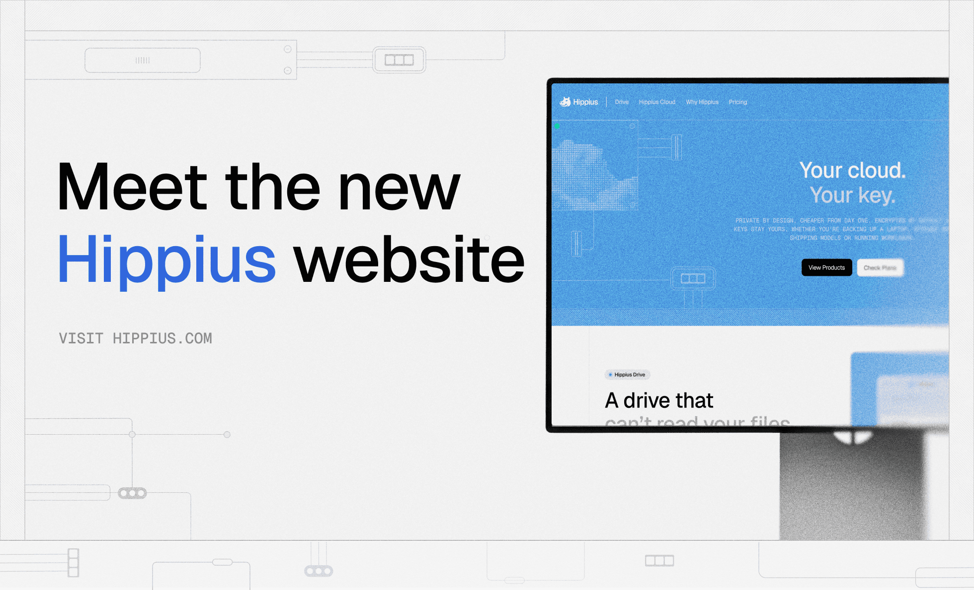 Header image for article outlining the brand new Hippius website with better product flow.